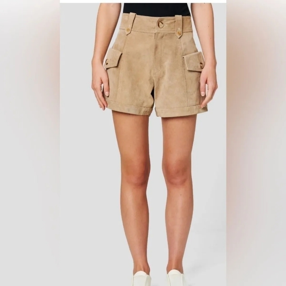 Blank NYC Bare It All Suede Shorts in Tan Camel Beige Nude NWT Size 31 - Picture 3 of 7